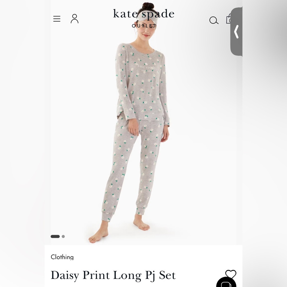 Kate spade Daisy Print Long Pj Set